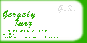 gergely kurz business card